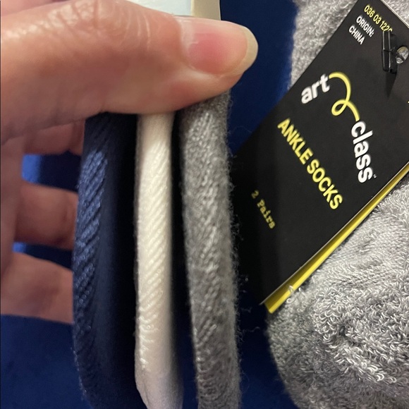 Cat & Jack Pink, Navy, and Gray Ankle Socks - Picture 5 of 6